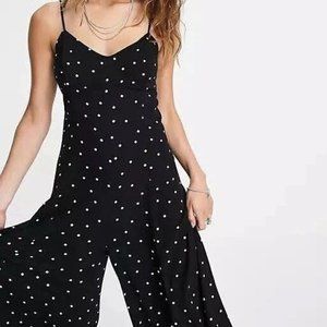 Free People Summer Jamboree Cami Jumpsuit in Scattered Spot Print - size L